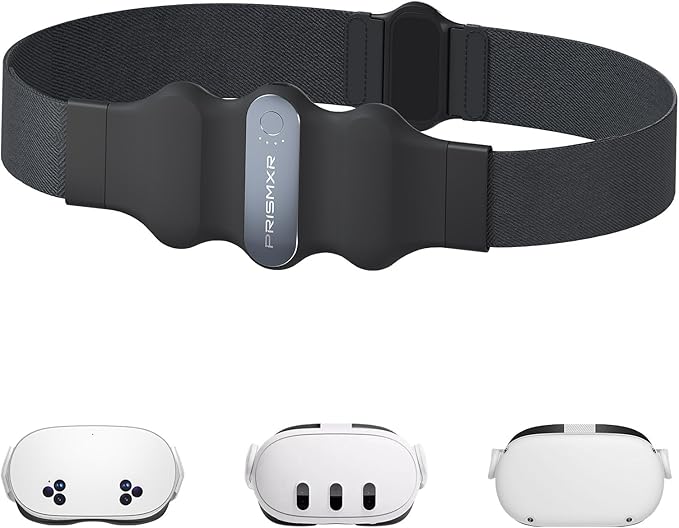 PRISMXR Power Bank portatile compatibile con Quest 3/3S/2 accessori, Pico 4, VR, uscita da 30 W, ricarica rapida, batteria da tipo C a C da 10.000 mAh (Carina W1, grigio)