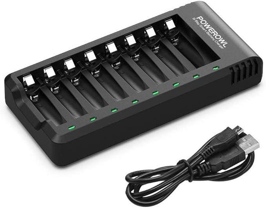 Rechargeable Battery Charger 8 Slot