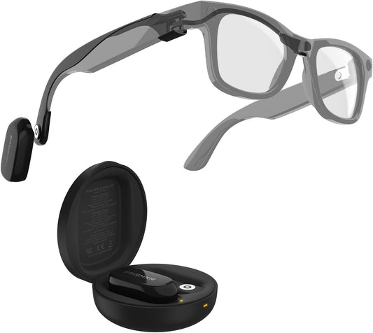 PRISMXR Carina C2 Batteria portatile per occhiali Rayban Meta, magnetica ultraleggera, caricabatterie portatile con autonomia estesa da 14 a 19 ore (per Wayfarer Regular)