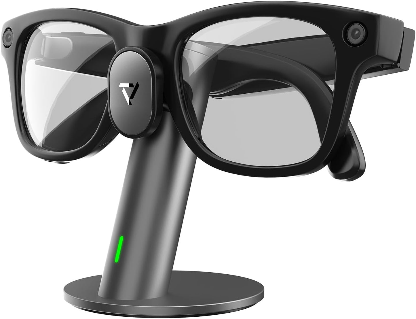 PRISMXR Stazione di ricarica in alluminio Carina S1, base portatile compatibile con accessori per occhiali intelligenti Ray‑Ban Meta, per Wayfarer/Headliner/Skyler (Gen 1 e 2) - Grigio
