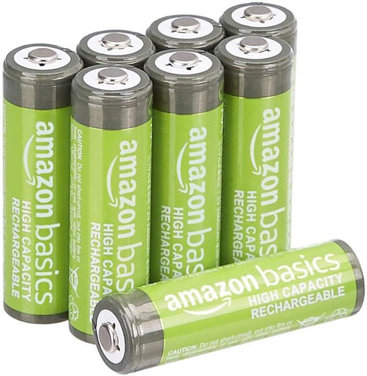 Rechargeable AA batteries, 2400 mAh, pre-charged, NiMh, pack of 8