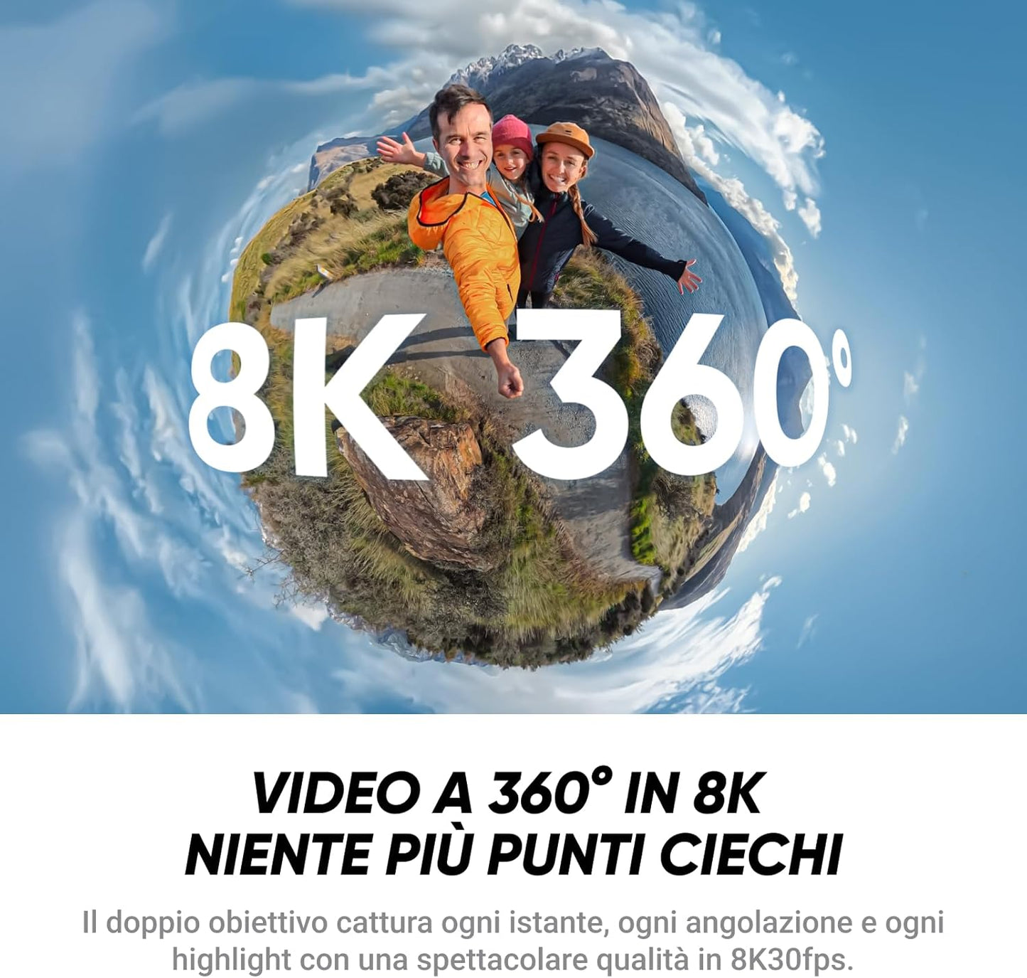 Insta360 X4 Air Nero grafite - Videocamera 165g 8K 360