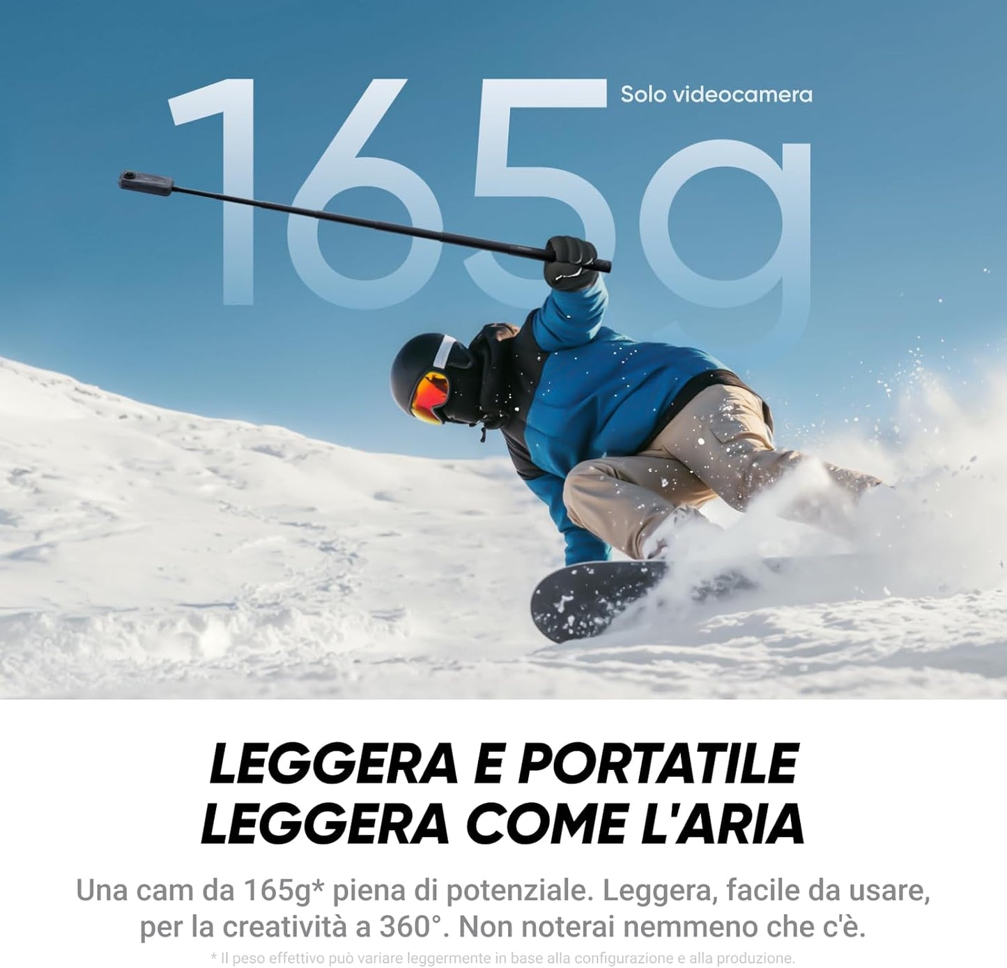 Insta360 X4 Air Nero grafite - Videocamera 165g 8K 360